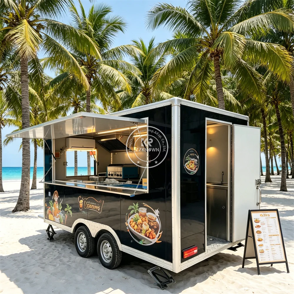 

Mobile Concession Mobile Food Cart Grilled BBQ Hot Dog Food Truck Professional Mobile Kitchen Trailer Full Equipment