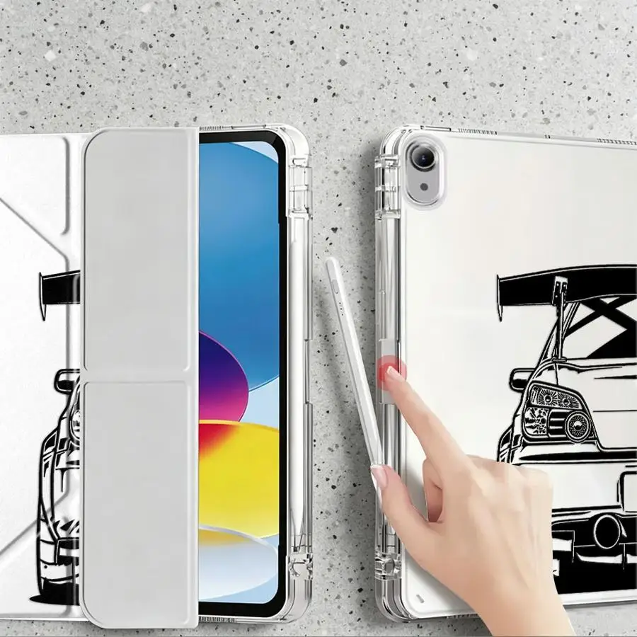Sports Cars Super Car Tablet Case For iPad Air 8 M2 M3 3 Pro 13 2025 2026 12th 11th 9th 10th Gen Mini 7 6 5 With Pen Slot Cover