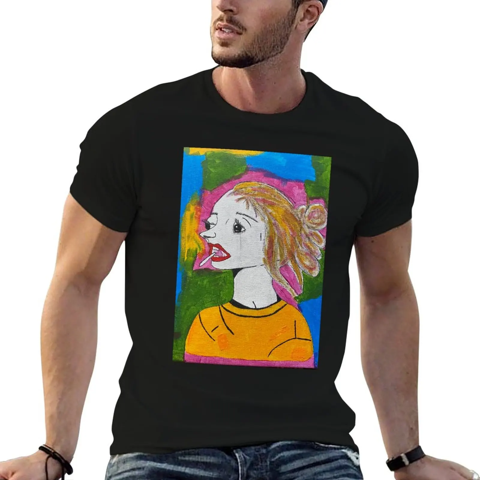 ¡Camiseta de algodón para hombre, camisetas divertidas, pop! chicle