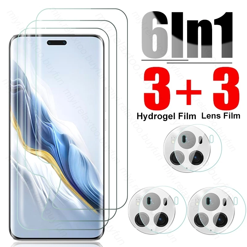 6 In 1 Hydrogel Film Screen Protector Case For Honor Magic6 Pro 5G Camera Protect Glass Honer Honar Magic 6 Pro 6Pro Magic6pro