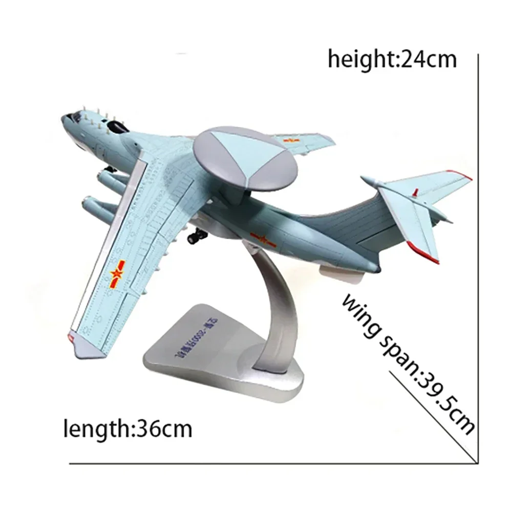 1/130 KJ-2000 Air Early Warning Aircraft Model Chinese Air Force KongJing 2000 AEW KJ2000 Airplane Toy for Collection