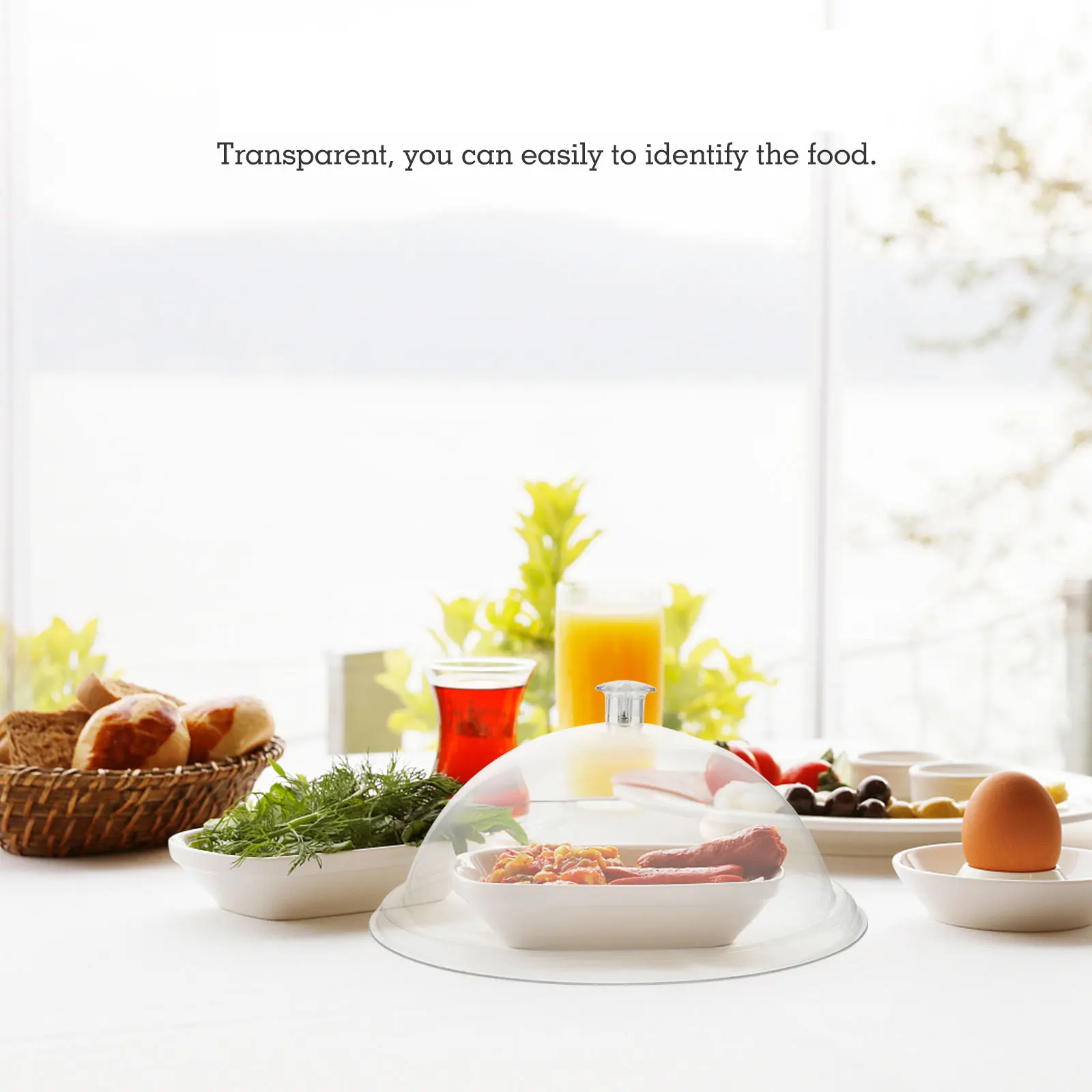 

1pc Acrylic 10 Inch Transparent Round For Food Cover Tent Food Cover Bbq Picnics Camping Parties Kitchen Decor Pcs