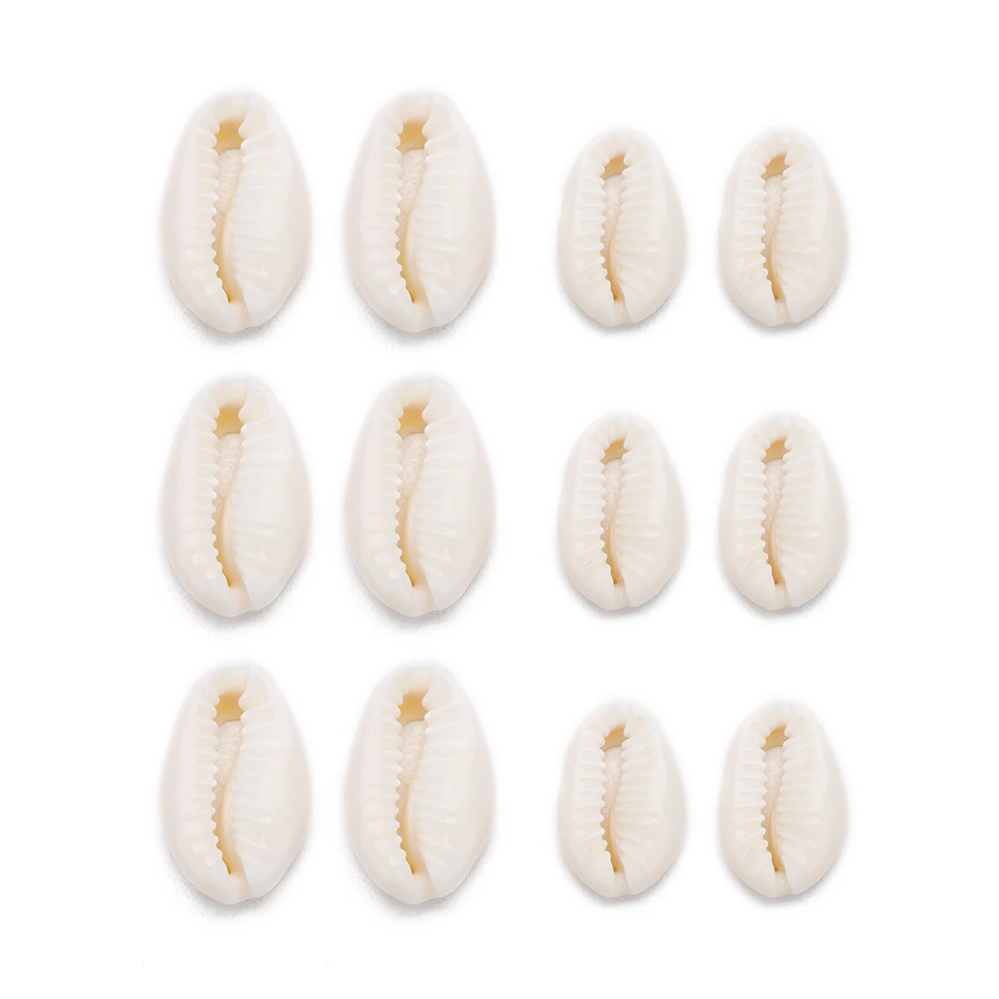 20pcs/lot  White Seashell Cowrie Conch Beads For Jewelry Accessories Cowrie Charm Beads DIY Necklace Bracelet Earrings Jewelry