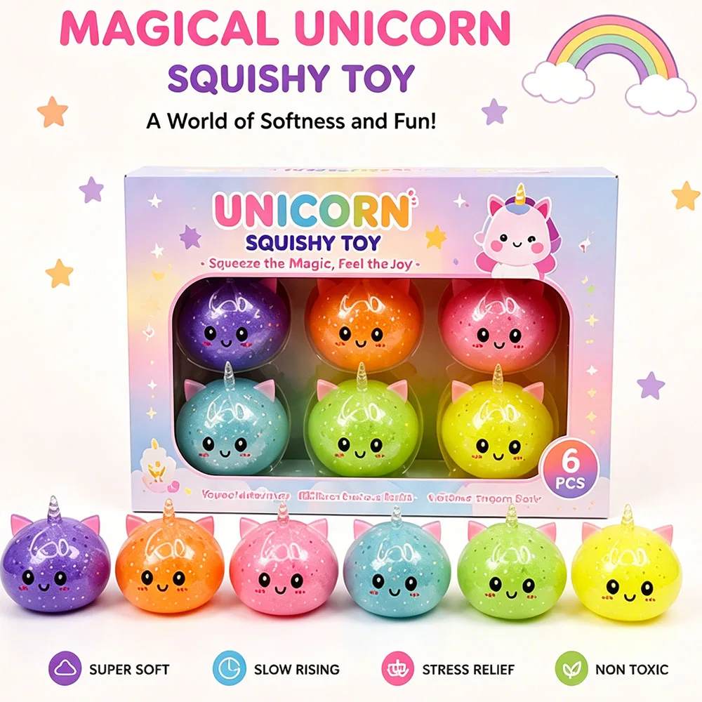 

Giant Unicorn Dumpling Squishy With Steamer Case Slow Rising Squeeze Anti Stress Surprise Party Favor Goodie Bag Gift Prop