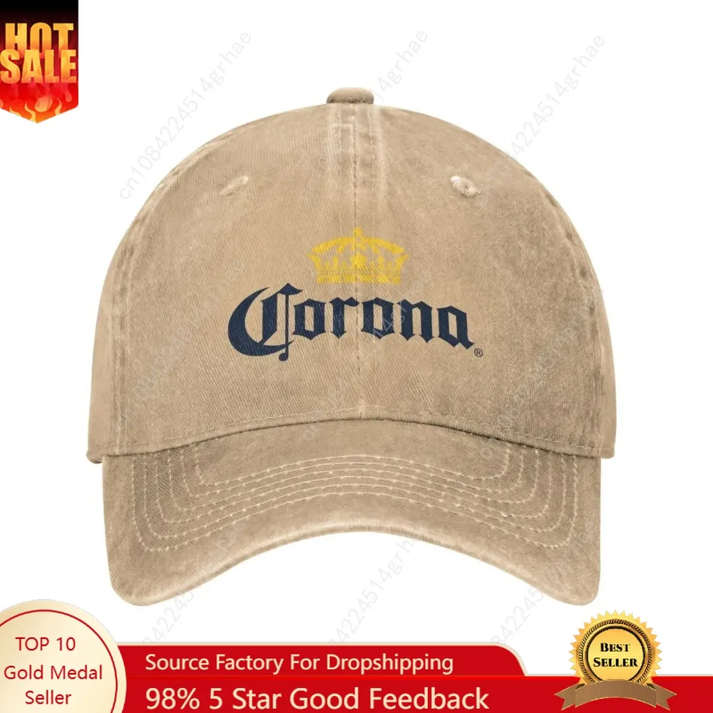 

Corona Baseball Cap Classic Beer-print Cowboy Hat Unisex Teens Trucker Dad Hat Sunshade Running Hippie Snapback Cap Casual