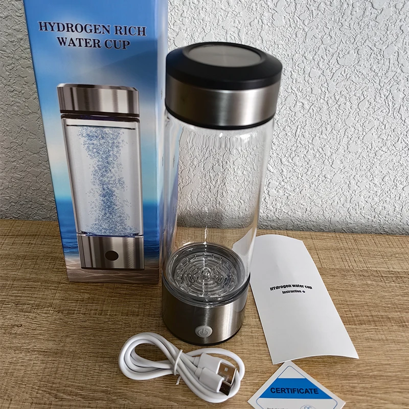 Wasserstoff Generator Tasse Wasser Filter 430ML Alkalische Maker Wasserstoff-Reiche Wasser Tragbare Flasche Lonizer Reine H2 Elektrolyse