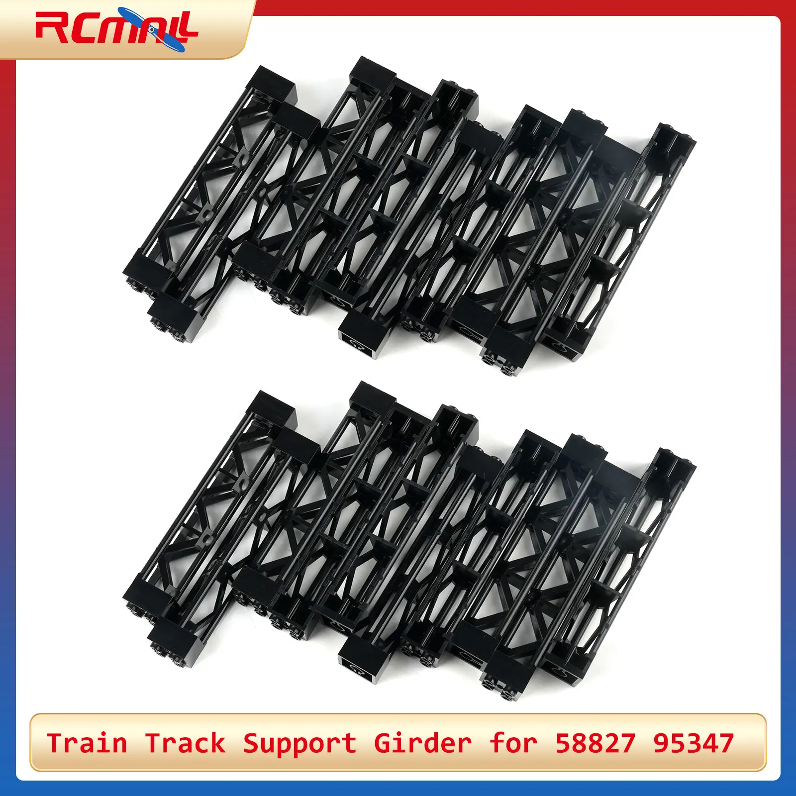 

20 шт. MOC 58827 95347 4667463 черная опорная балка треугольная 2x2x10 опорная рама для колонны поезда