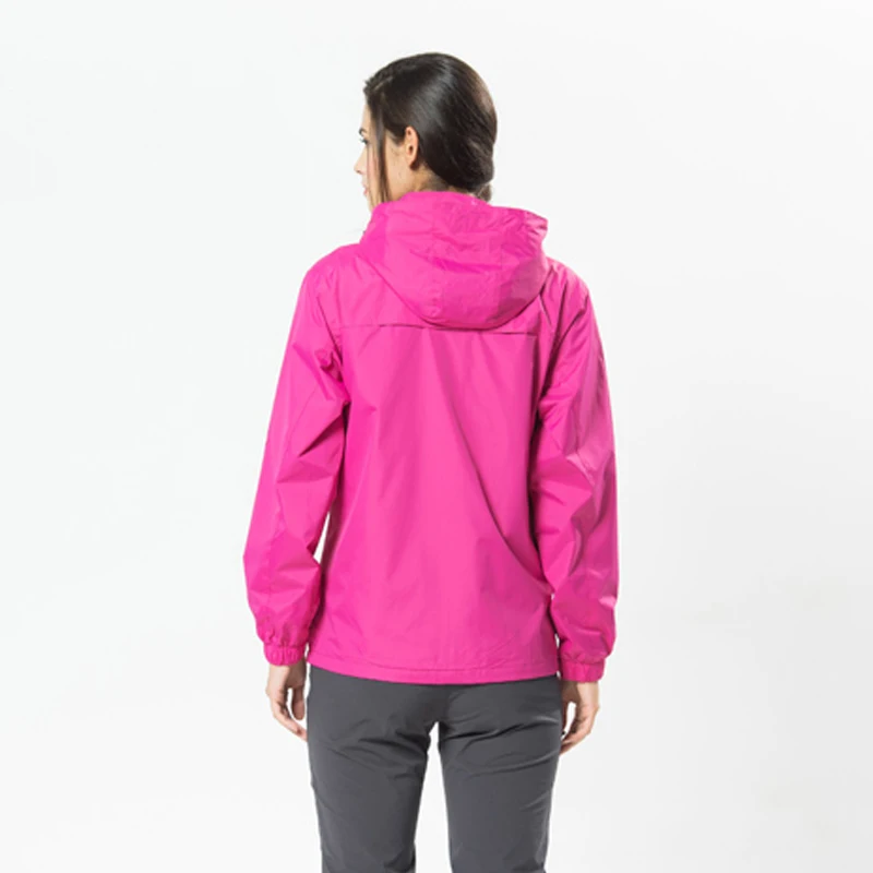 TRVLWEGO Women\'s Autumn Waterproof Rain Jacket Camping Lightweight Raincoat Hooded Hiking Jacket Softshell Windbreaker Coats