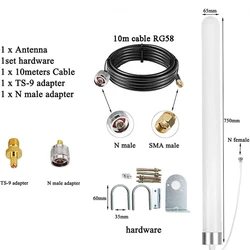 700–2700 MHz, 4G/5G Omni-Antenne, Breitband-Fiberglas, 12 dBi High-GainIdeal für Verizon/AT&T