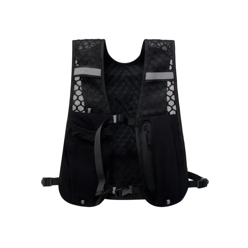 【rrkxa】سترة للجري مع جيوب متعددة وخفيفة الوزن وعاكسة للضوء وحقيبة ظهر قابلة للتنفس للتسلق والمشي لمسافات طويلة والتخييم