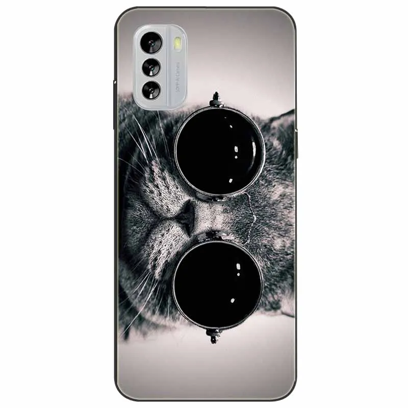 Per Nokia G21 custodia G11 Capa Silicone Cool Cats Tiger TPU Bumper Protector Soft Black cover per Nokia G 11 NokiaG21 G 21 Fashion