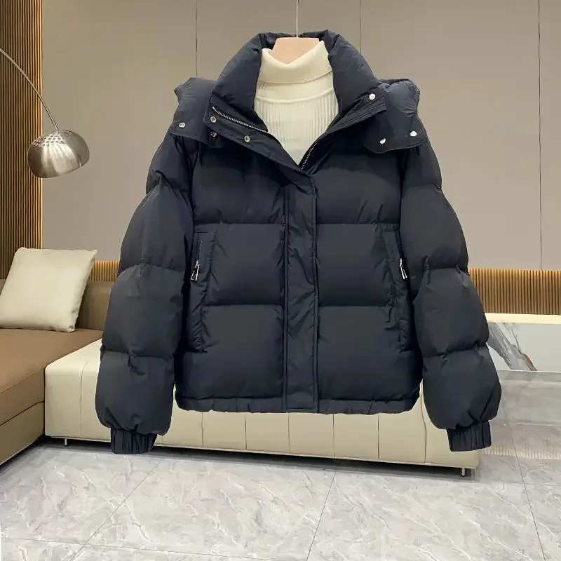 Autumn Winter New Women's Parkas Down Cotton Jacket Hooded Padded Parkas Jackets Warm Thick Coats Female Outerwear Streetwear