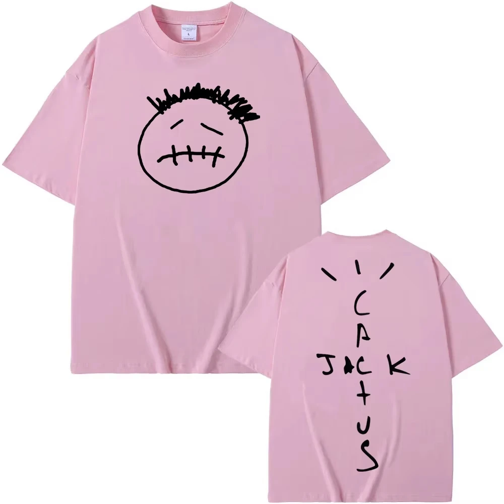 تي شيرت مغني الراب الأمريكي وترافيس بأكمام قصيرة 100% قطن تي شيرت مطبوع عليه جرافيك سكوت تي شيرت الهيب هوب الشرير ملابس علوية