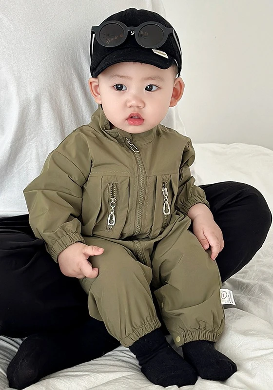 Baby Spring Clothes Spring Crawling Suit Boys One-Piece Outfit Newborn Romper Outfits Trendy and stylish