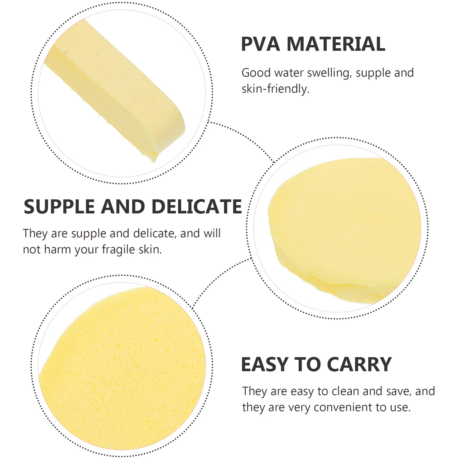 

60pcs Compressed Facial Sponges Portable Skin-Friendly Deep Pore Cleansing Exfoliating Puff For Home Travel Cleansing