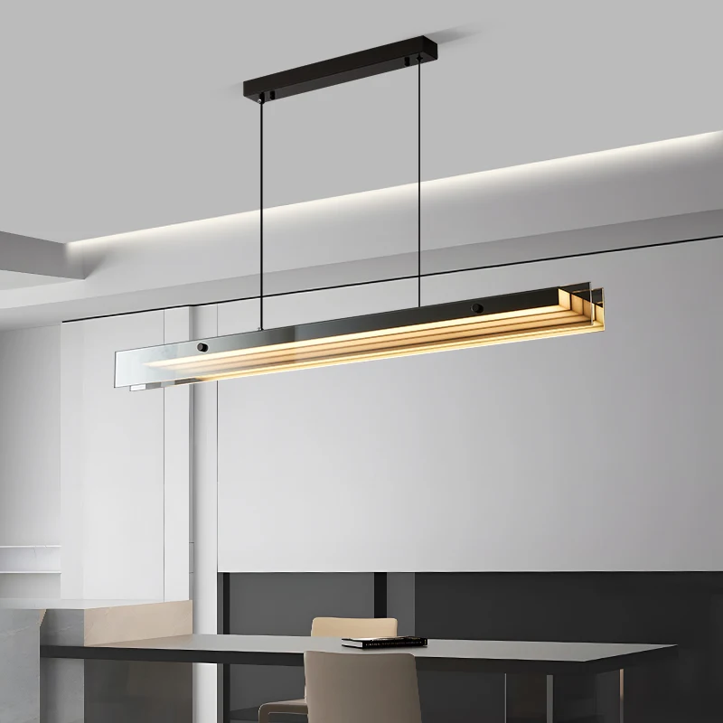 

Nordic Modern Led Restaurant Pendant Lights Bar Dining Table Light Luxury Long Chandelier Simple Home Indoor Decor Lighting Lamp