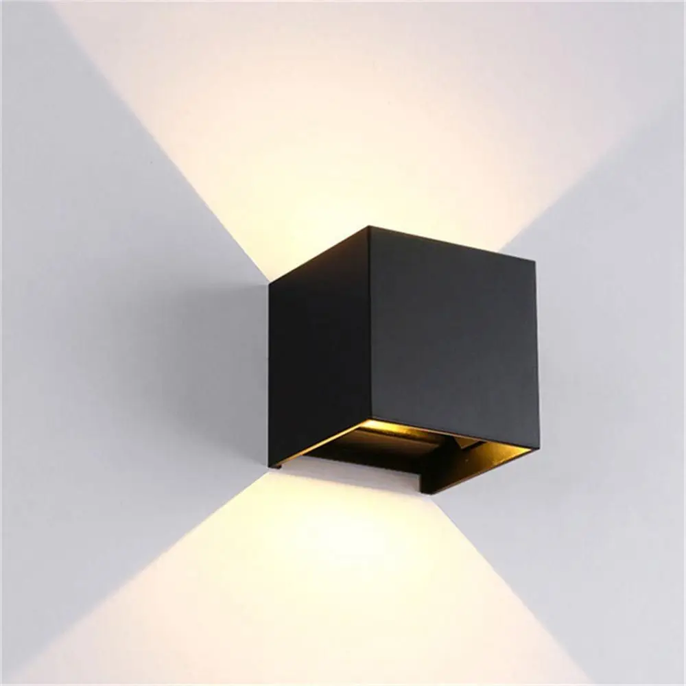 

Aluminum Square Outdoor Waterproof Fixtures 7W 12W Garden Lamp Porch Light Wall Sconces Wall Lamp