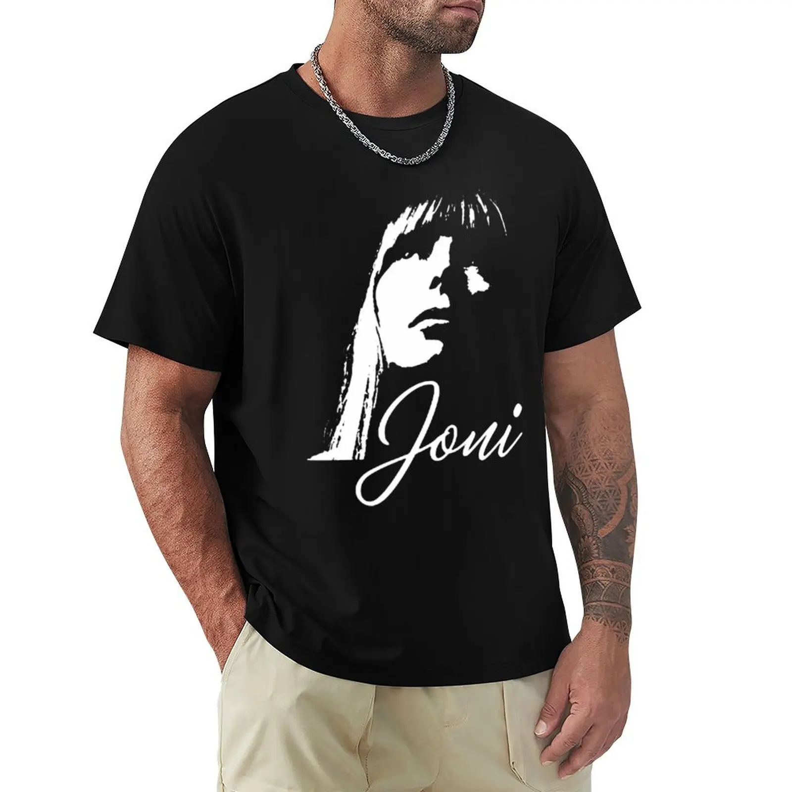 Joni Mitchell T-Shirt Modern Print Casual T-Shirt