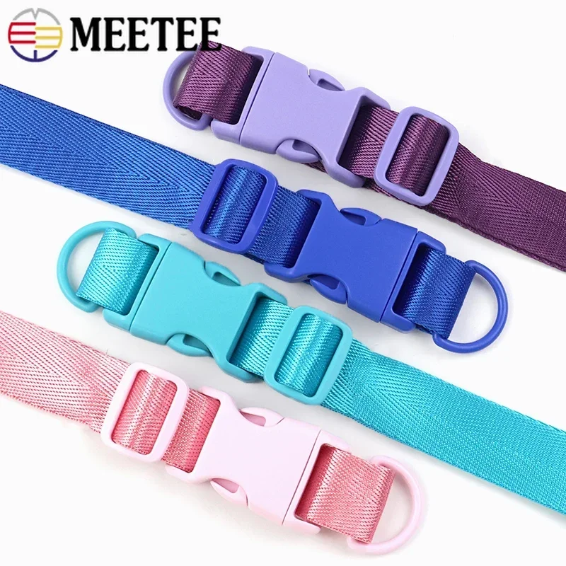 

1-5Sets 20/25mm Nylon Webbing Plastic Release Buckle Bag Strap Adjust D Ring Hook Pet Collar Tri-Glide Slider Clasp Accessories
