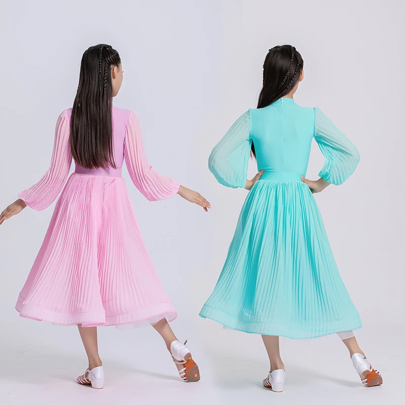 Nouveaux costumes de spectacle de danse moderne pour filles, costumes de spectacle de grande pose de danse de salon et jupes de danse modernes pour enfants