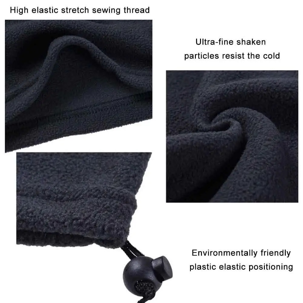 Winter Warme Sjaal Dubbellaags Fleece Winddichte Ademende Neack Face Warmer Voor Outdoorskaten Wandelen E9k3