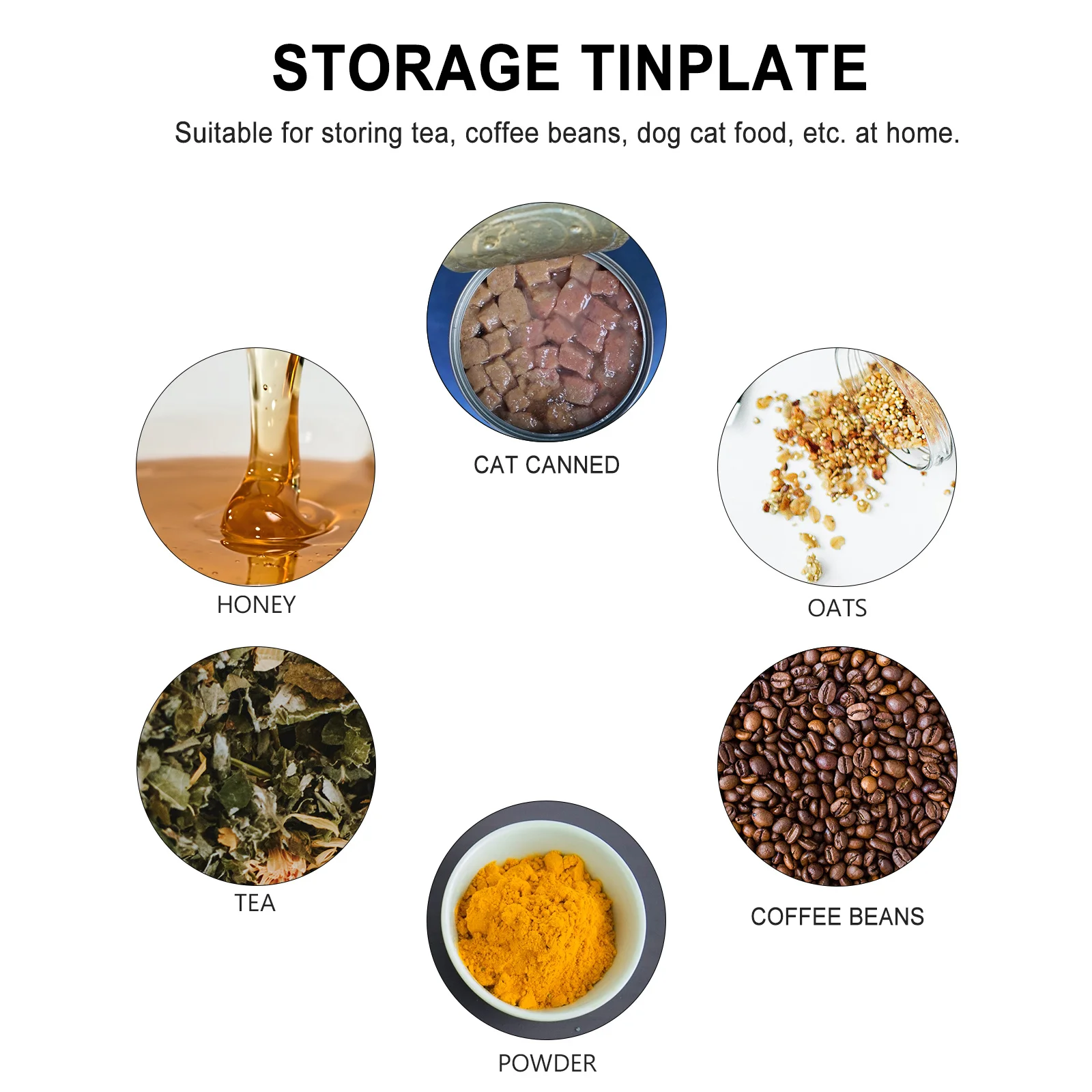 

10pcs Tinplate Food Sealed Snack Tea For Coffee Beans Candy Cereal Kitchen Self-Seal Canister Cake Tin Dried Fruit Container