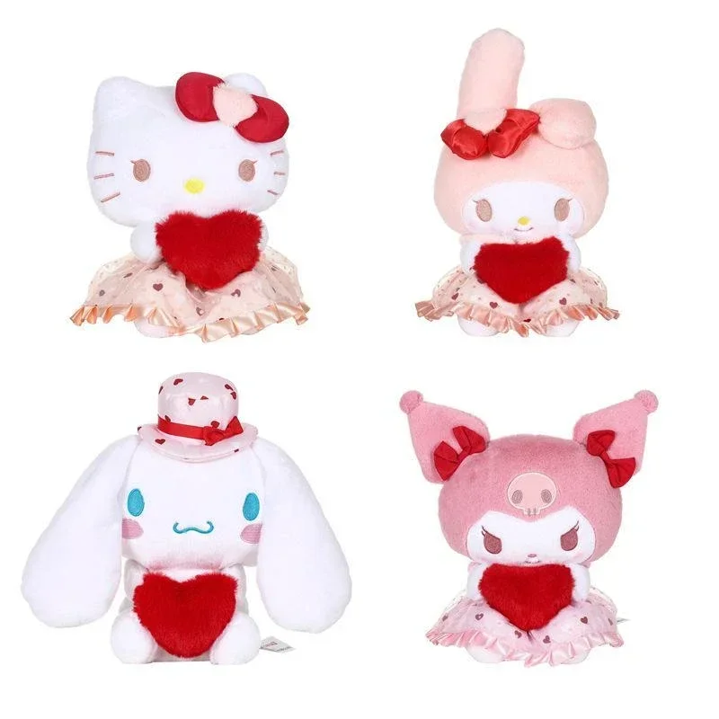 

Kawaii Sanrioed Hello Kitty Kuromi Cinnamoroll 24cm Plush Dolls Anime Ornaments Pillow Girl Birthday Gift Children Christmas Toy