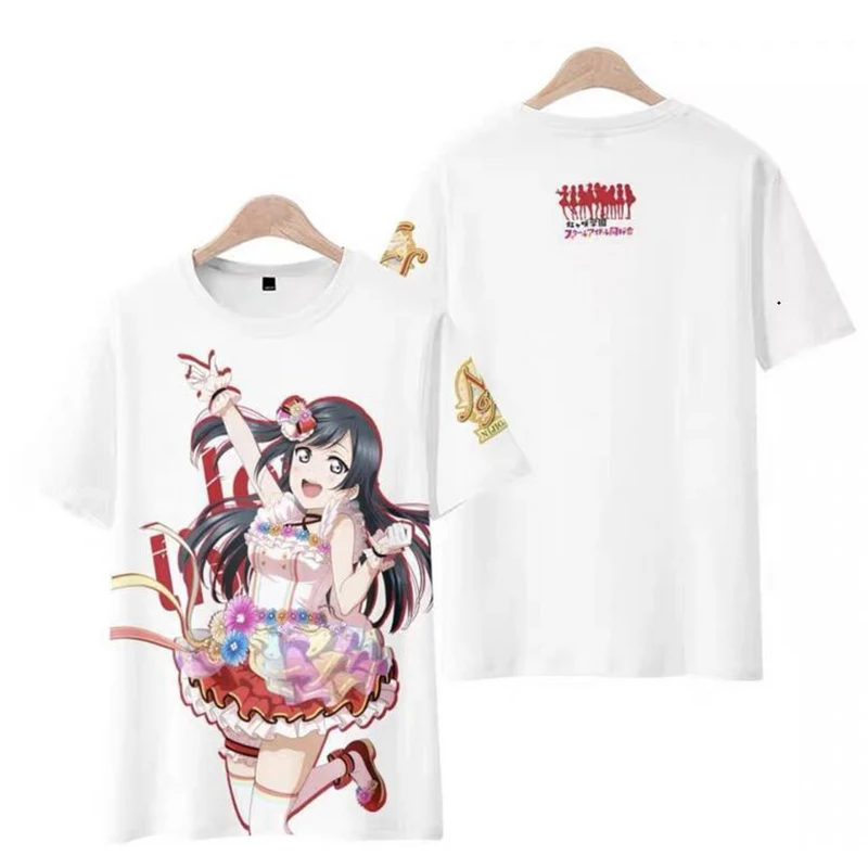 3D Anime Love Live! Nijigasaki High School Idol Club T-shirt Men Women T Shirts O-neck Short Sleeve Cute T-shirts Tee Shirt