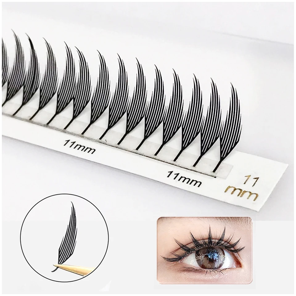 Comic Spire Eyelash Extension Natural Lightweight Cashmere Manga False Eyelash Premade Fans Feather Anime Lashes for Makeup Tool