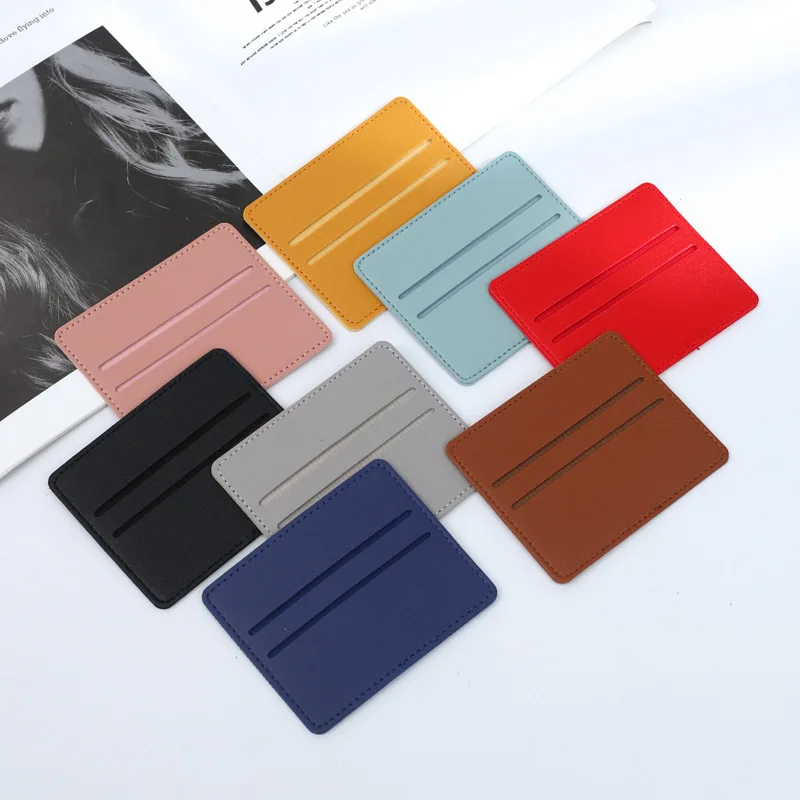 Luxury Leather Function Card Case Business Card Holder Men Women Credit Passport Card Bag ID Passport Slim Wallet Multi Slot