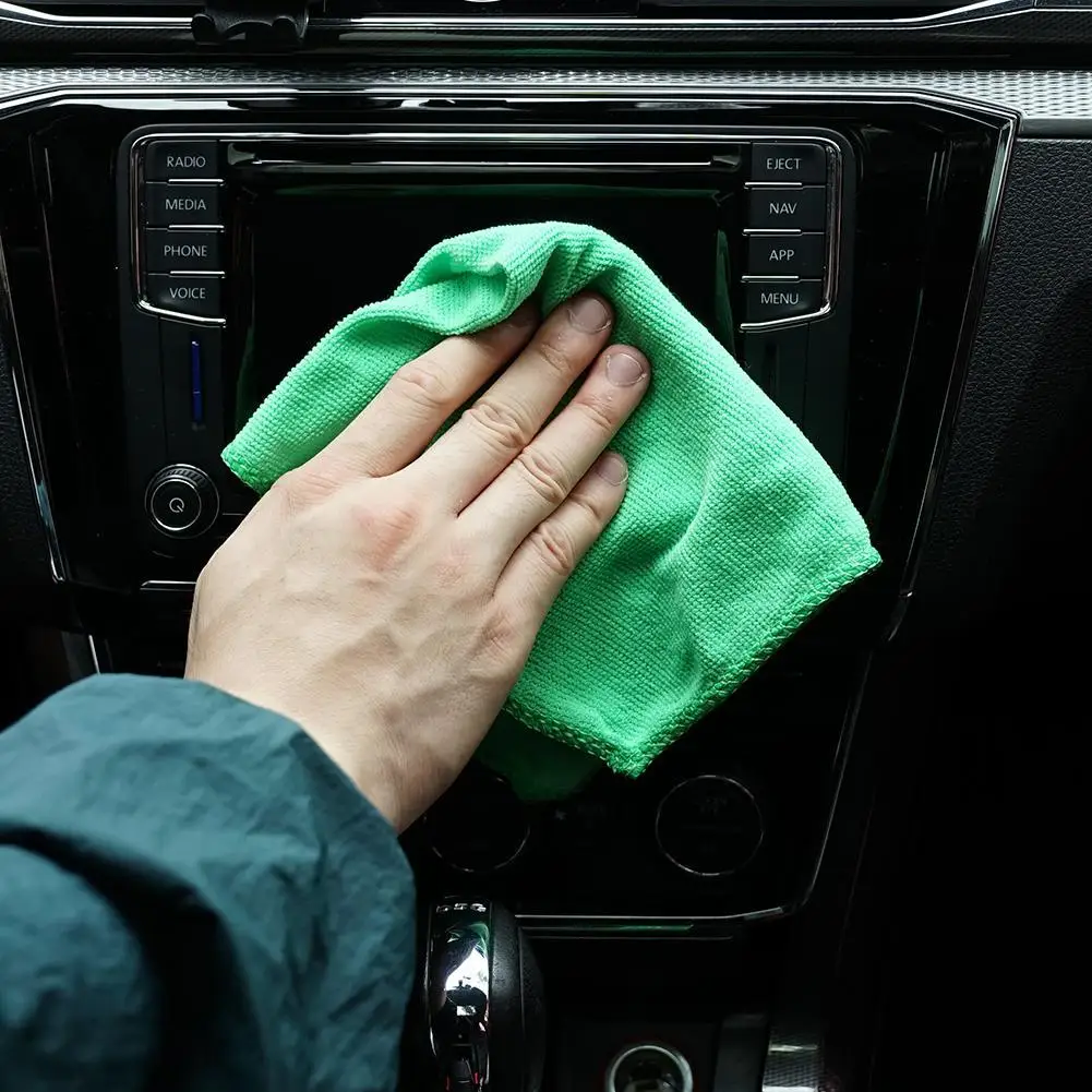 3/5/10Pcs Car Wash Microfiber Towel 30x30CM Car Cleaning Drying Cloth Hemming Car Care Cloth Detailing Car Wash Towel