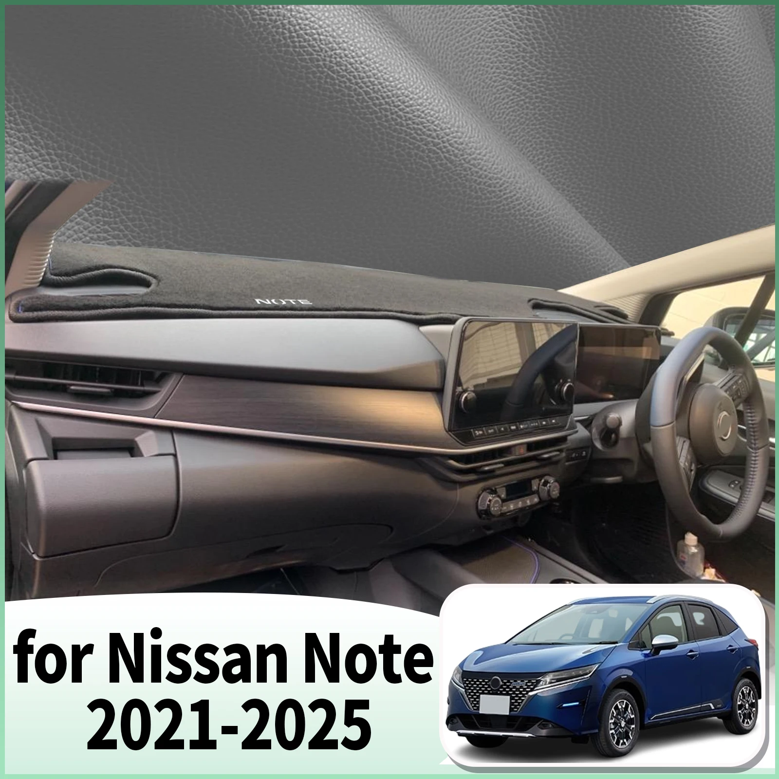 يصلح لنيسان ملاحظة E13 E-power 2021 2022-2024 ملحقات داشمات السيارة غطاء لوحة القيادة وسادة داشمات ظلة السجاد الواقي