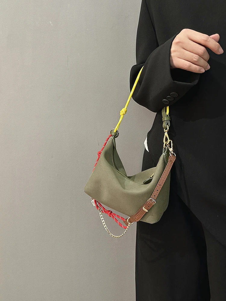 

Faionable Surfer Rope Color Blo Lunch Box Bag Women's Crossbody Bag Commute Single oulder Satchel Youth Casual Tote Bag