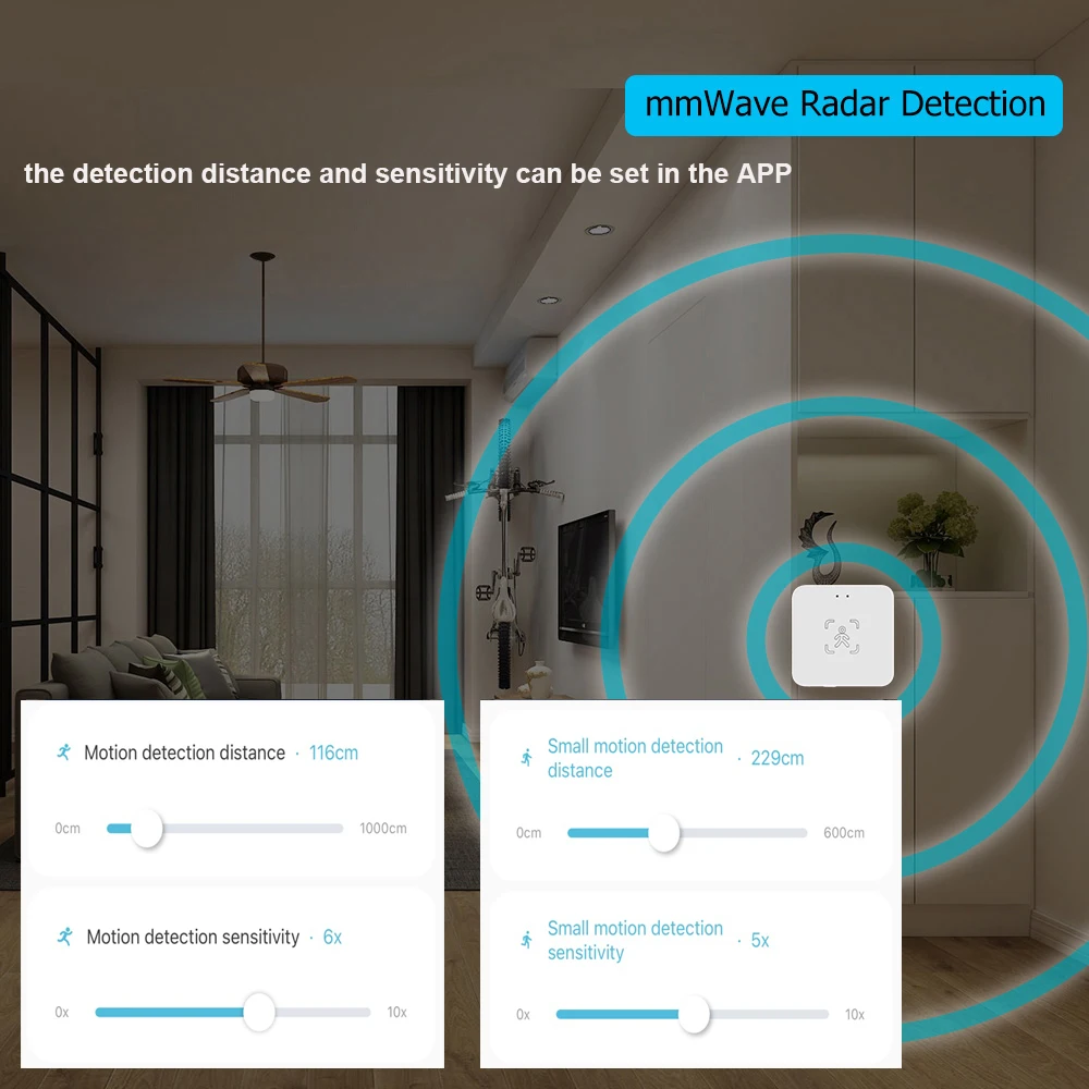 Zigbee Human Presence Detector Tuya Wifi Millimeter Wave Radar Sensor With Distance Detection For Home Assistant Zigbee 2Mqtt