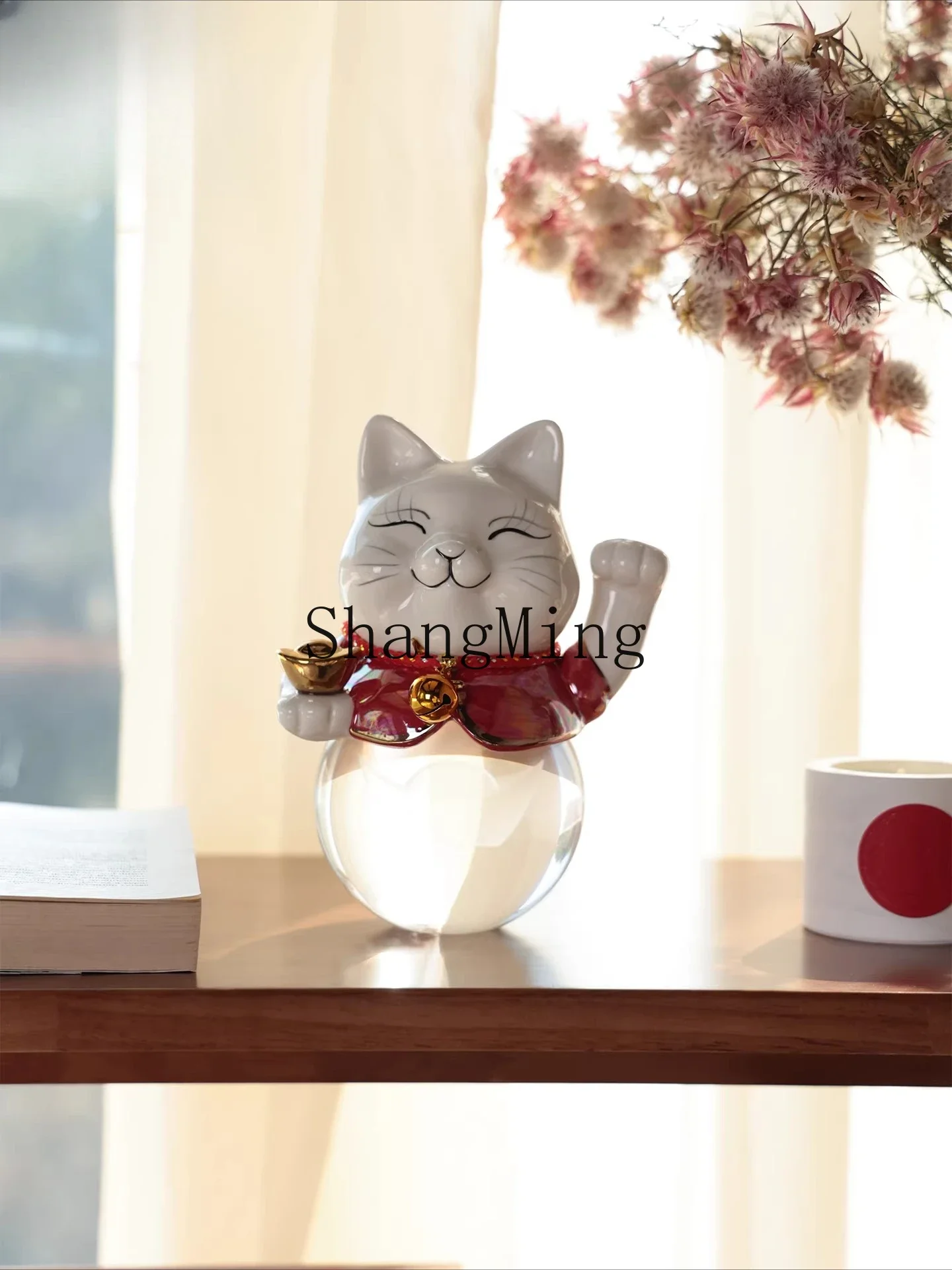 CLL Lucky Cat Home Entry Wangzhai Ornament Living Room Entrance Desk Niche Art Decoration