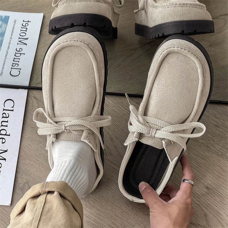 Men's Summer Slip-On Espadrilles Outdoor Casual Shoes round Toe Flat Heel Wear-Resistant Rubber Sole Multiple Material Moc Toe