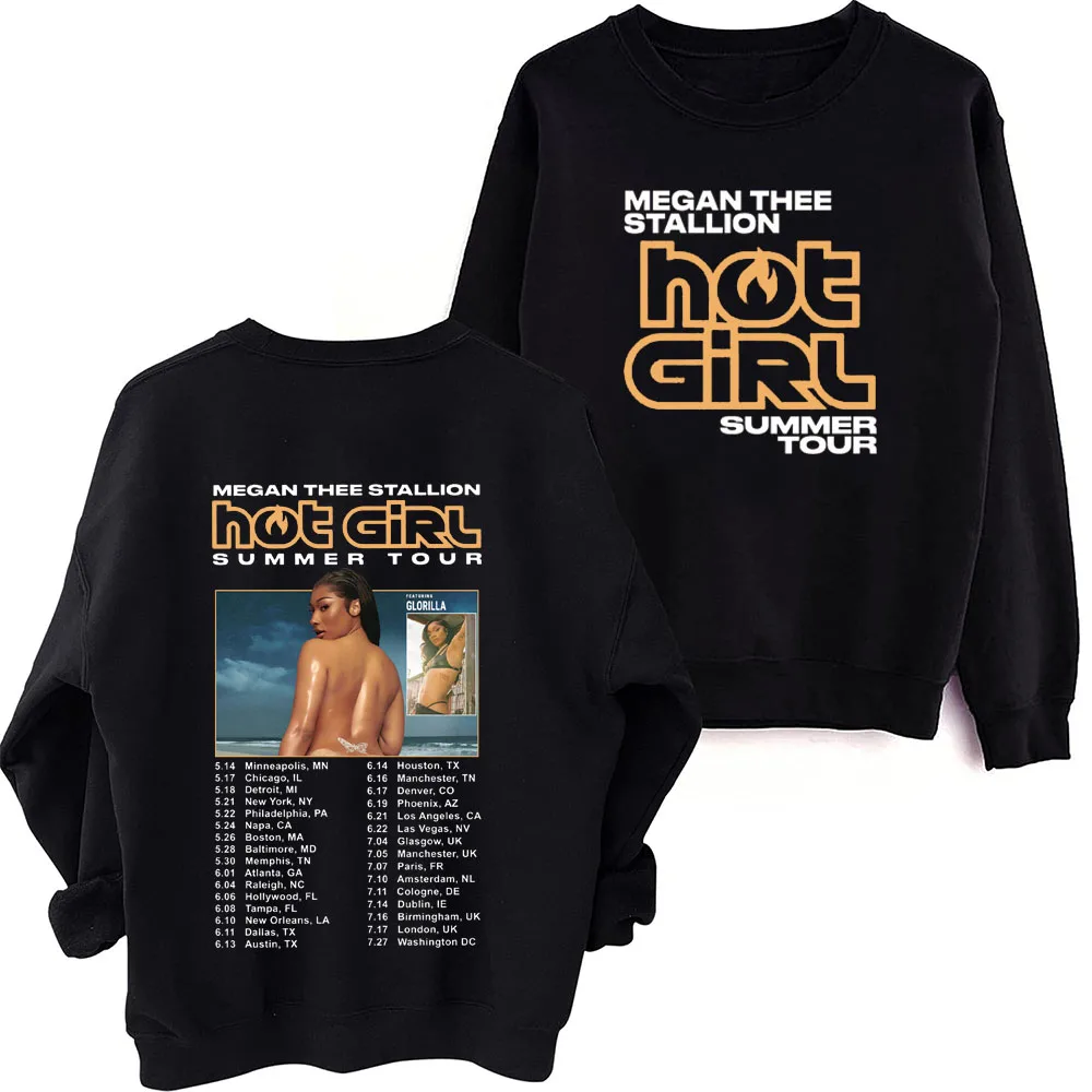 

Megan Thee Stallion Hot Girl Summer Tour 2024 Sweatshirt Harajuku Round Neck Long Sleeve Oversized