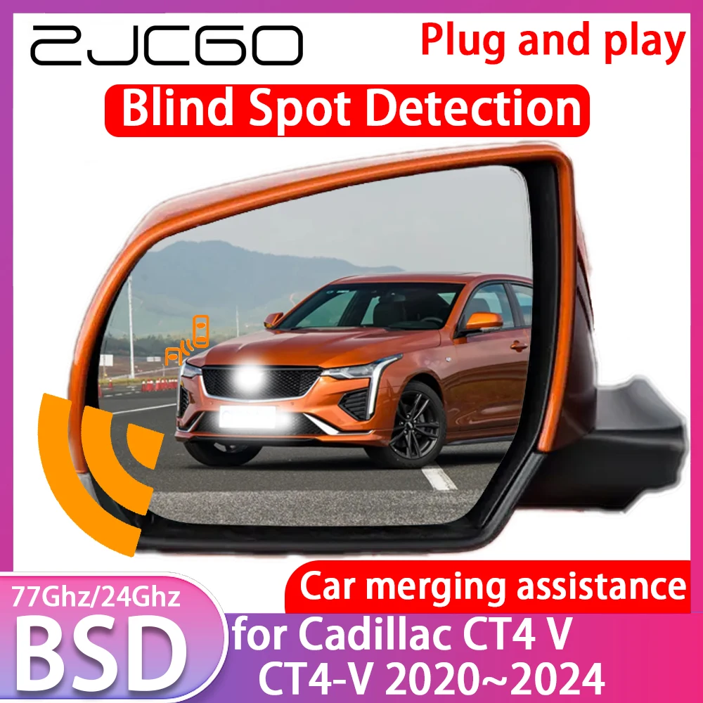 ZJCGO for Cadillac CT4 V CT4-V 2020~2024 Blind Spot Detection Car BSD BSA BSM System Driving Warning Radar Alert Mirror