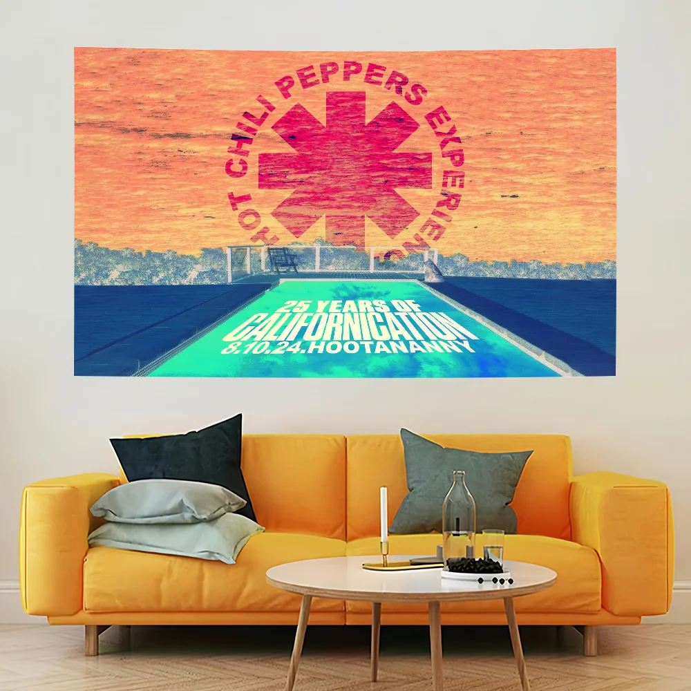 Album R-Red H-Hot C-Chili P-Peppers Flag Outdoor Garden House Banner Decoration Courtyard Porch Lawn