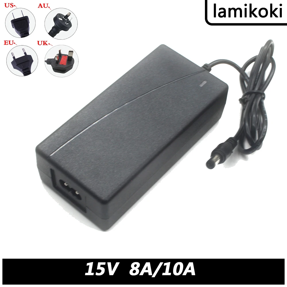 

DC 15v 8a Adapter Lighting Transformers AC 100V-240V Converter DC 15V 10A Switch Power Adapter For DVD Monitoring System 15V