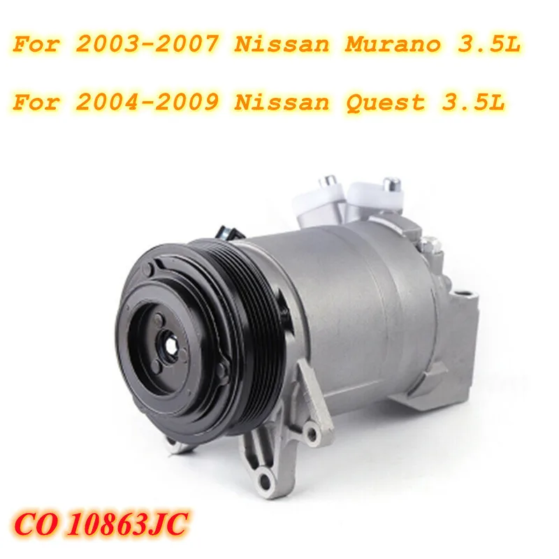 

AC Air Compressor With Clutch Durable Air Conditioner Compressor Fits for Nissan Murano 2003-2006 2007 Quest 2004-2009