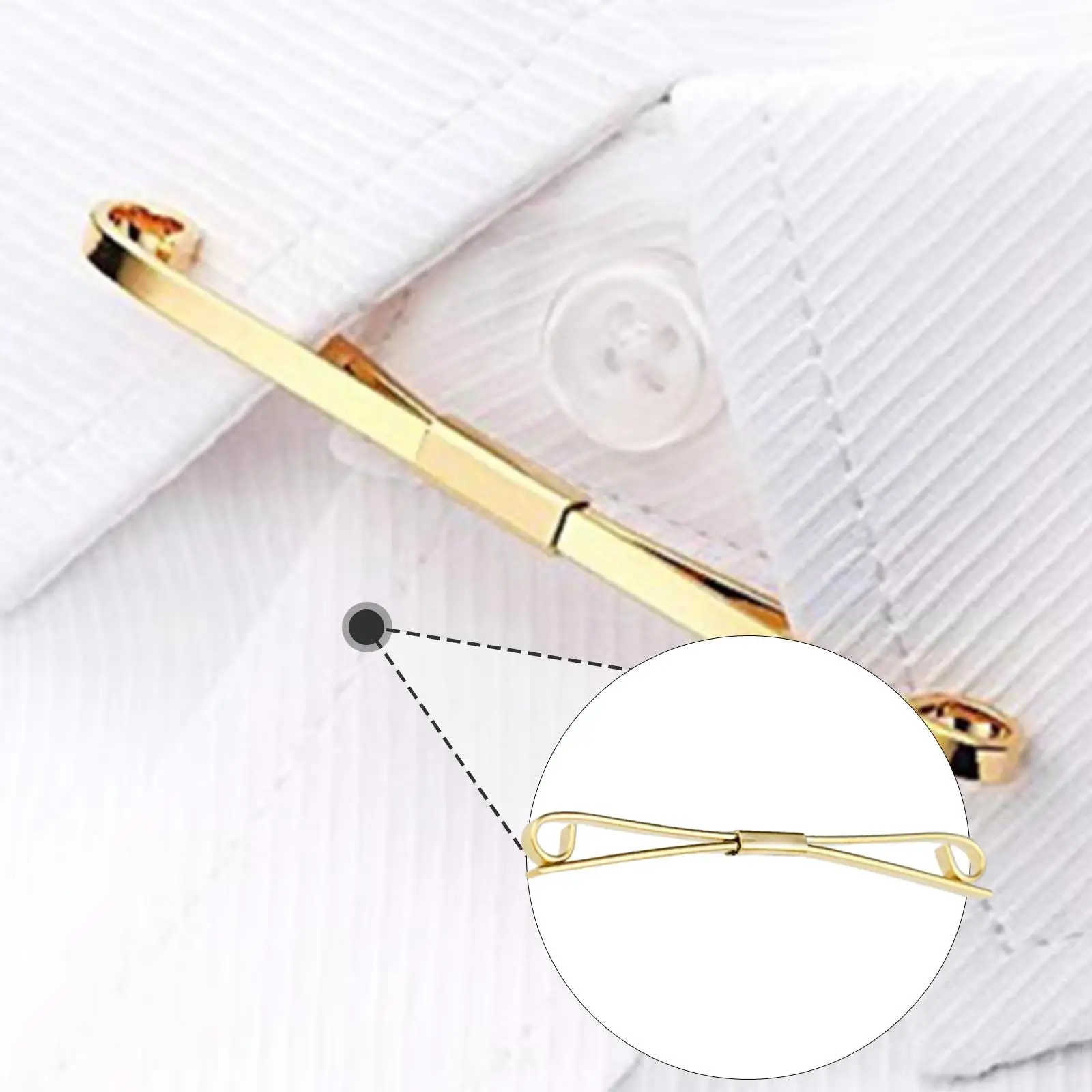 Classic Copper Shirt Collar Clip Tie Bar Pin Necktie Holder Gentlemen Jewelry for Business and Party