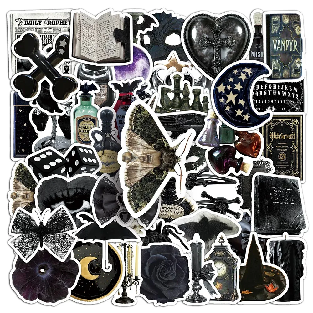 10/30/50 Stück Gothic Dark Witch Cartoon Aufkleber Horror Cartoon Sticker DIY Handyhülle Kühlschrank Koffer Ästhetische Graffiti Aufkleber Spielzeug