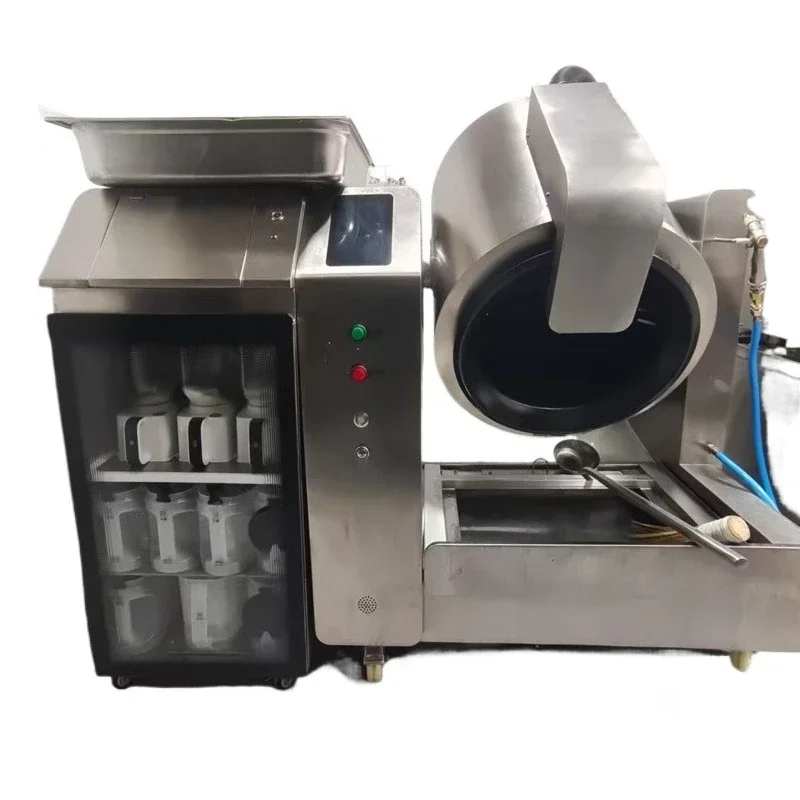 Automatic Feeding Roller Cooking Robot  Intelligent Kitchen Commercial Fast Food Restaurant Machine