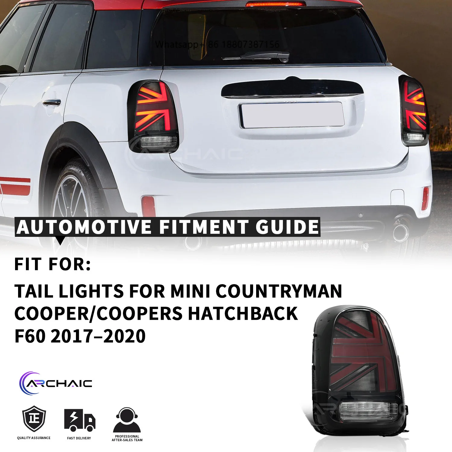 

Задние фонари Union Jack LED для MINI Countryman F60 (2017 г.в. и новее), динамические указатели поворота, тюнинг-фонари для задней части автомобиля