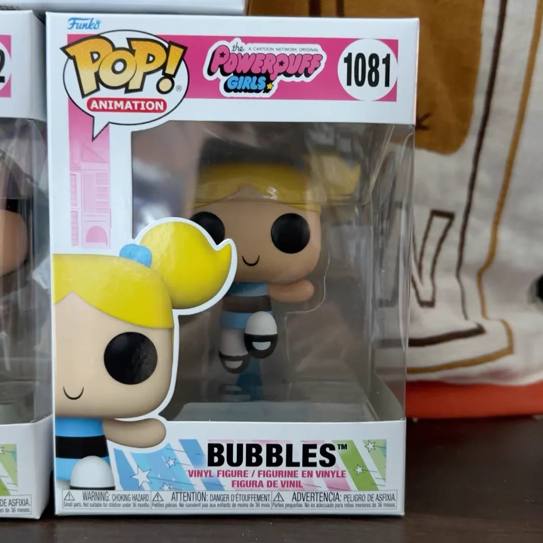 شخصيات الفتيات Powerpuff Blossom Bubbles Buttercup # 1080 1081 1082Funko Pop الفينيل الشكل تحصيل طبعة محدودة لعبة هدية