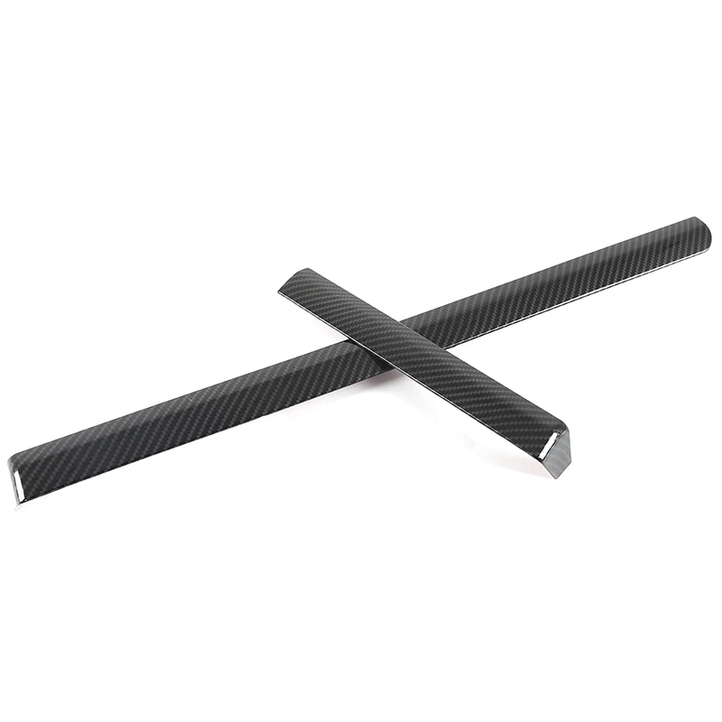 

2Pcs ABS Carbon Fiber For Toyota Land Cruiser Prado 2018 Car Central Control Decorative Strips Sticker Interior Accessories LHD