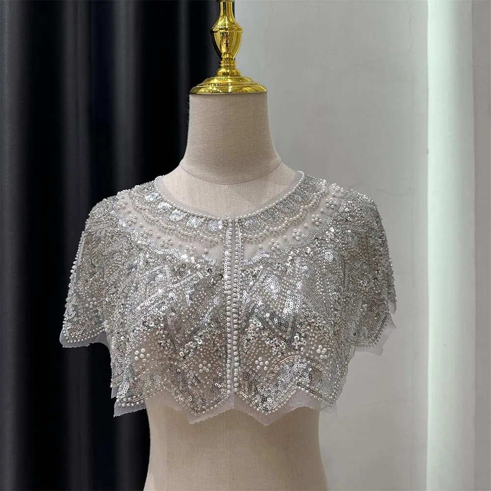 

Vintage Sequin Embellished Flapper Shawl Beaded 1920s Sequin Shoulder Shawl Short Outerwear Women