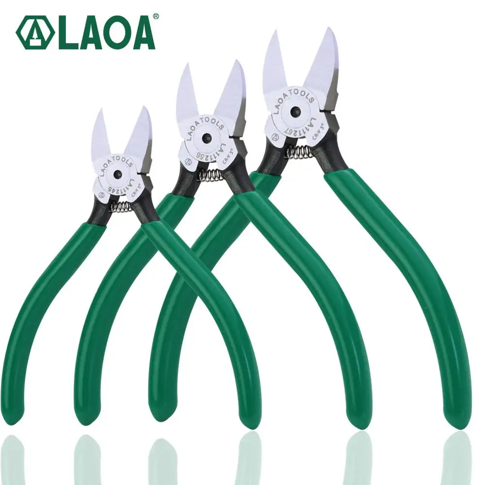 LAOA CR-V Plastic Pliers 4.5/5/6/7inch Jewelry Electrical Wire Cable Cutters Cutting Side Snips Motorcycle Repair Tools
