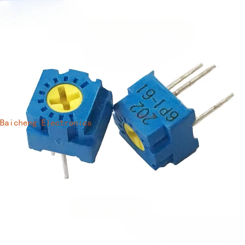 10PCS Adjustable precision potentiometer GF063P-202K single coil resistor 1K-10K-100K-500K